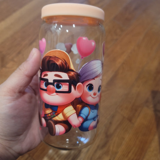 U P as toddler Glass Cup