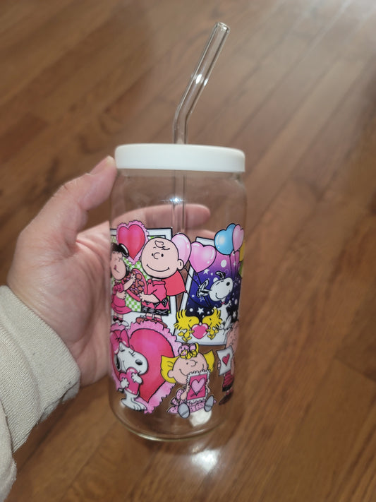 White Dog & FRIENDS Glass Cup