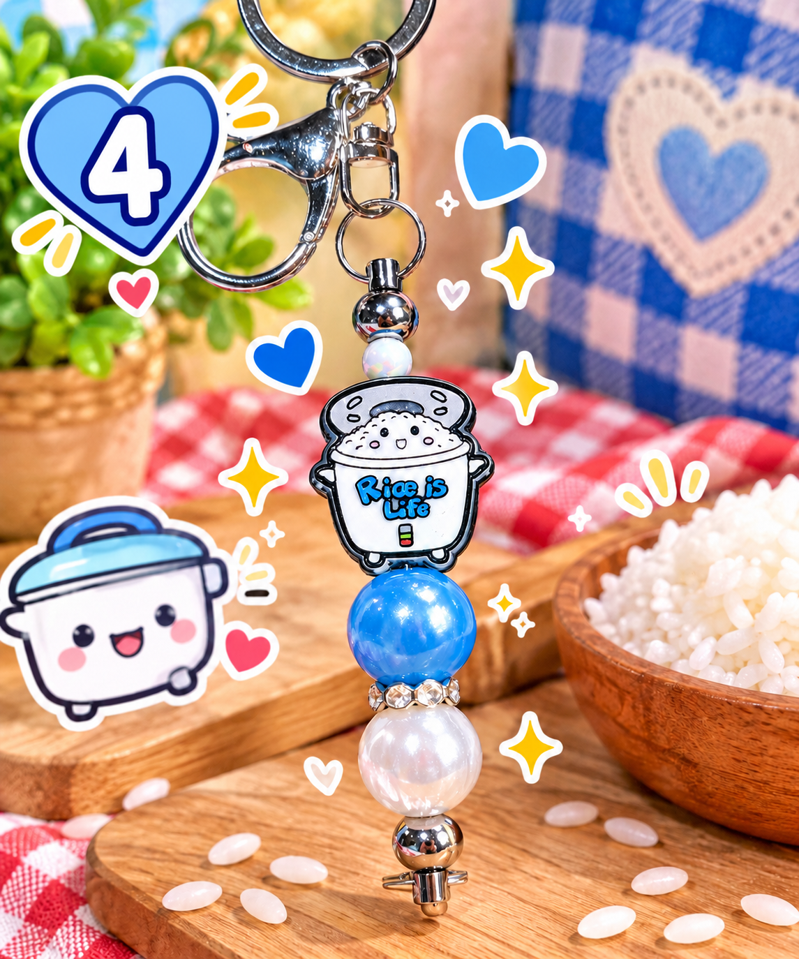 Philippines Beaded Keychain